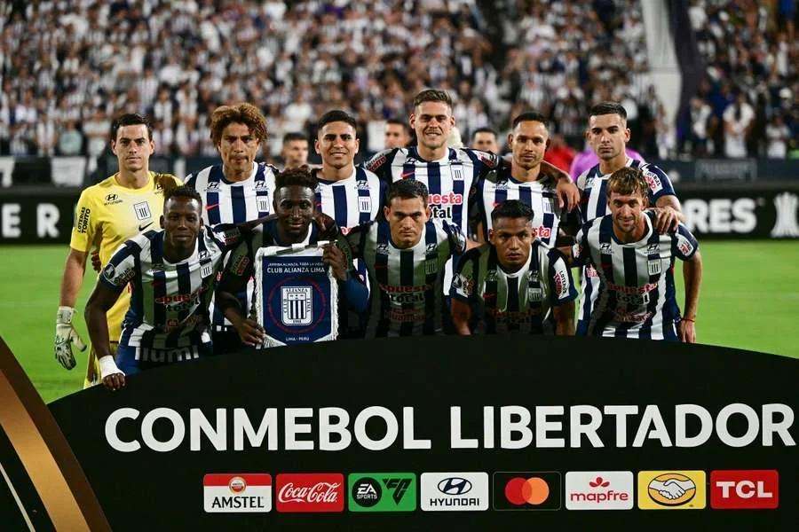 Alianza, durante un partido en la Libertadores