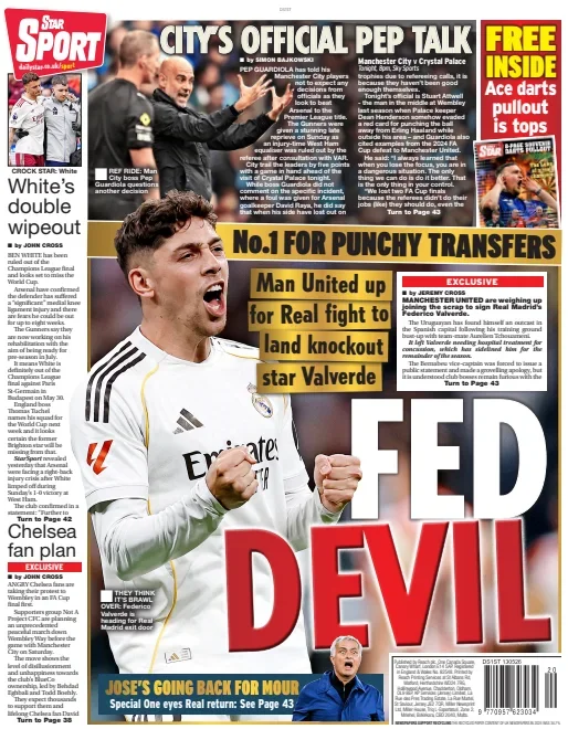 Back page of the Daily Star on 13 May 2026